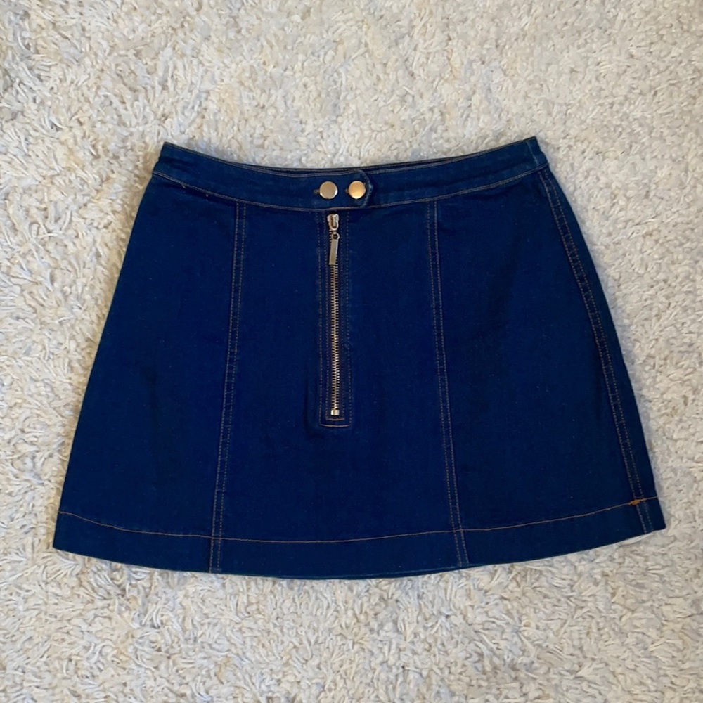 F21 • Dark Denim A-Line Mini Skirt